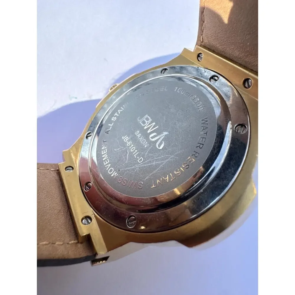 JBM Mens Diamond 46mm 0.16ctw Watch Estate Pre Owned Needs New Battery